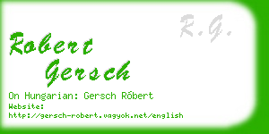 robert gersch business card